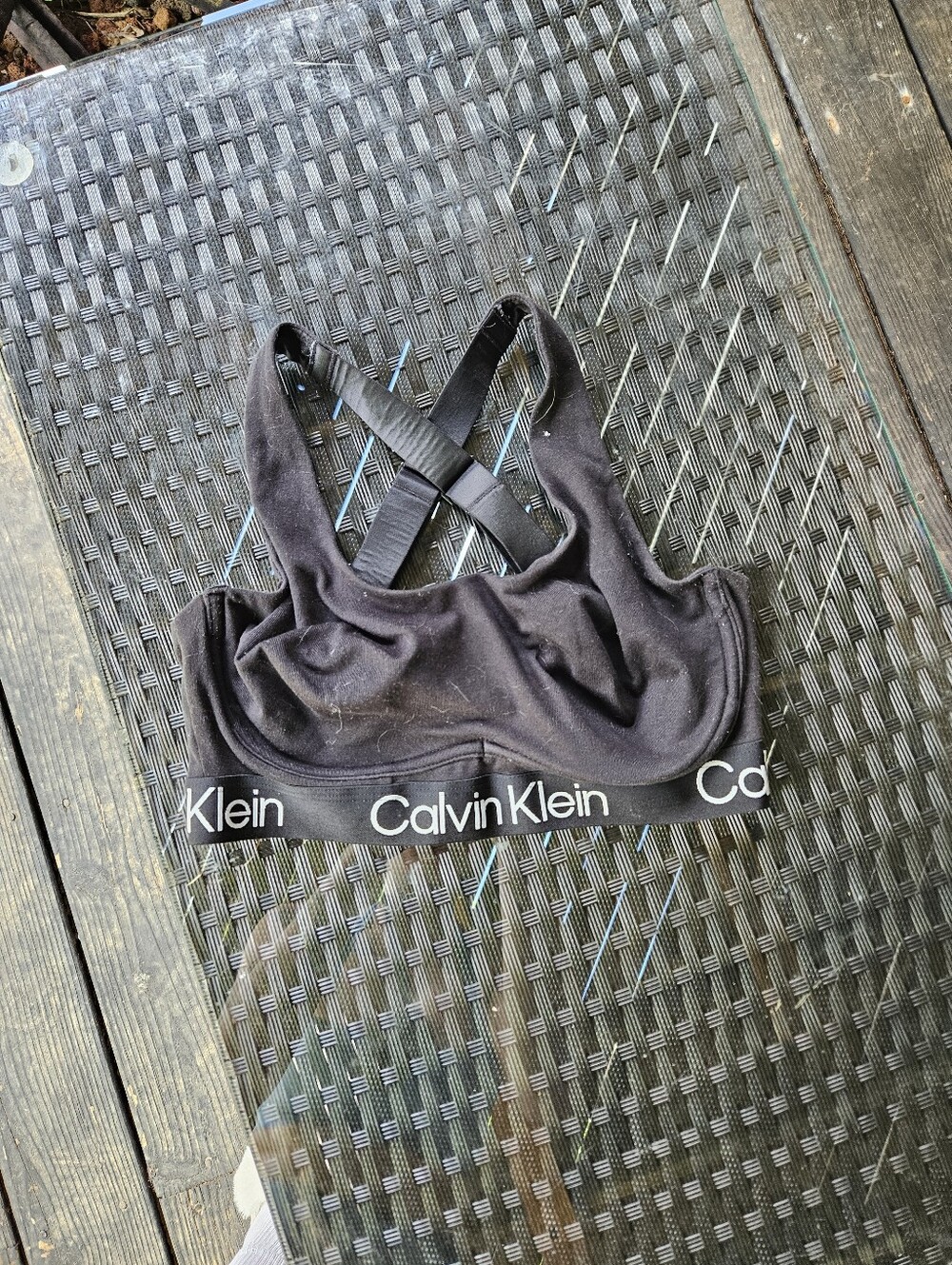 Calvin Klein Black Crossback Bralette